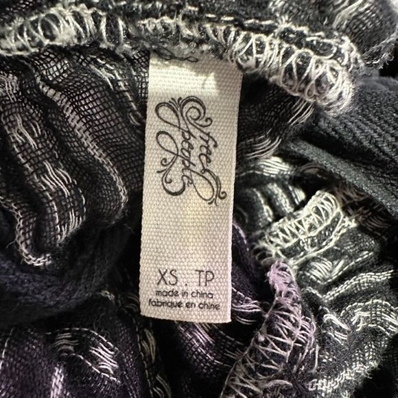 Free People Plaid Swing Shirt Dress Tunic Top Dress Gray Black Size XS Womens - Picture 2 of 4